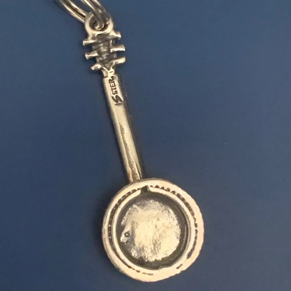 Banjo Music Sterling Silver Jewelry Charm #music #country music